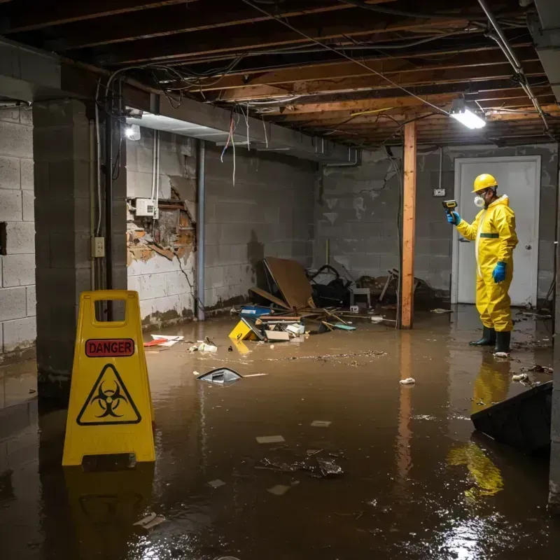 Flooded Basement Electrical Hazard in Wonder Lake, IL Property