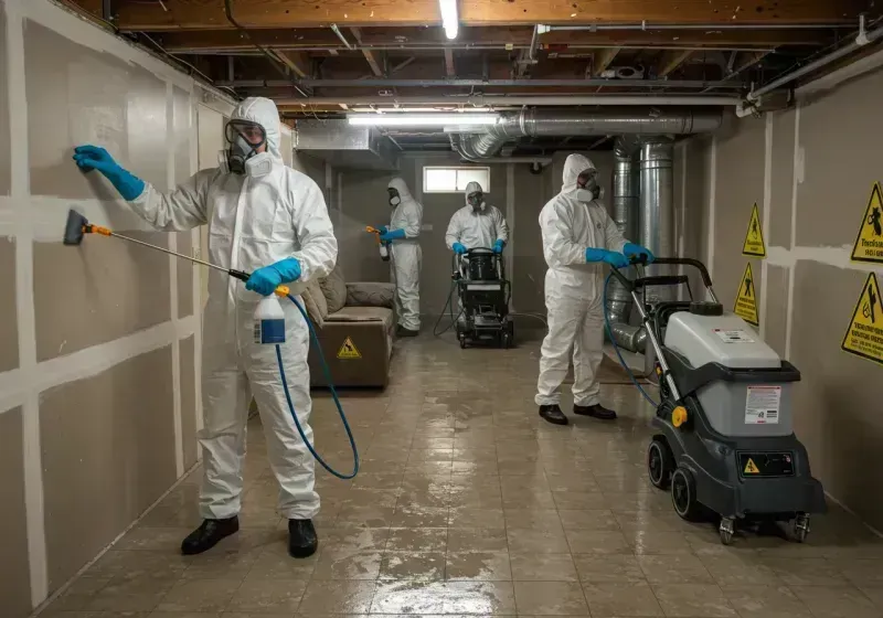 Basement Moisture Removal and Structural Drying process in Wonder Lake, IL